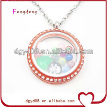 Hot Sale memory Glass Pendant with CZ stone